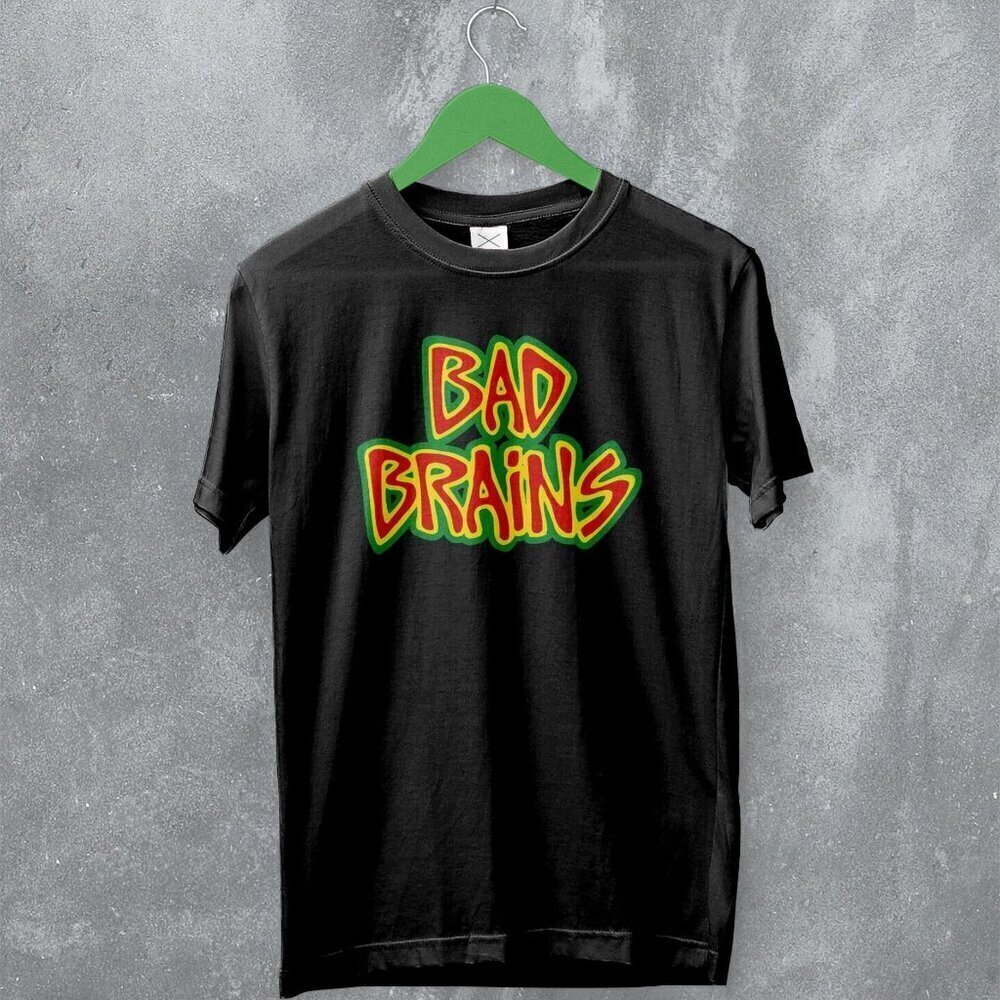 Bad Brains Logo Punk Rock Hardcore Music Band Graphic Graphic Fan T-Shirt .